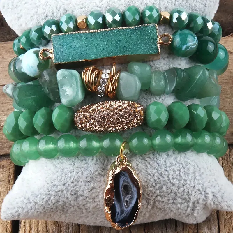 Druzy Stacked Bracelet