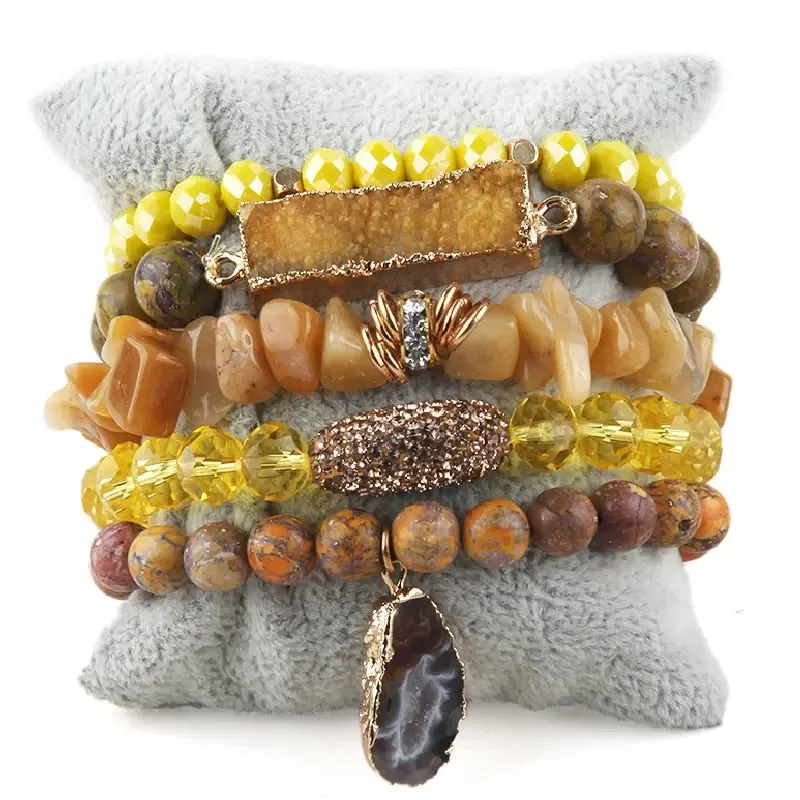 Druzy Stacked Bracelet