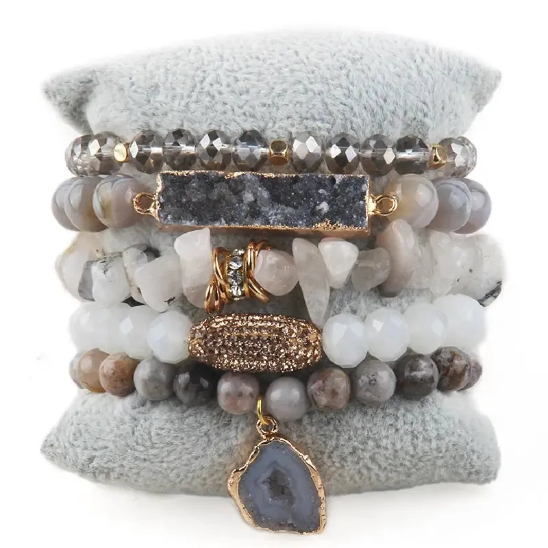 Druzy Stacked Bracelet