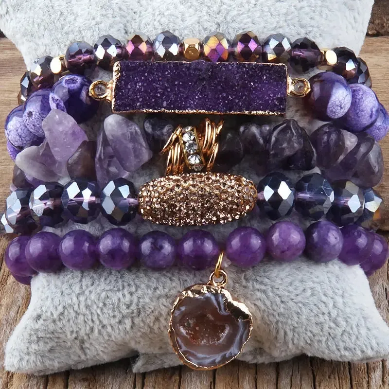 Druzy Stacked Bracelet