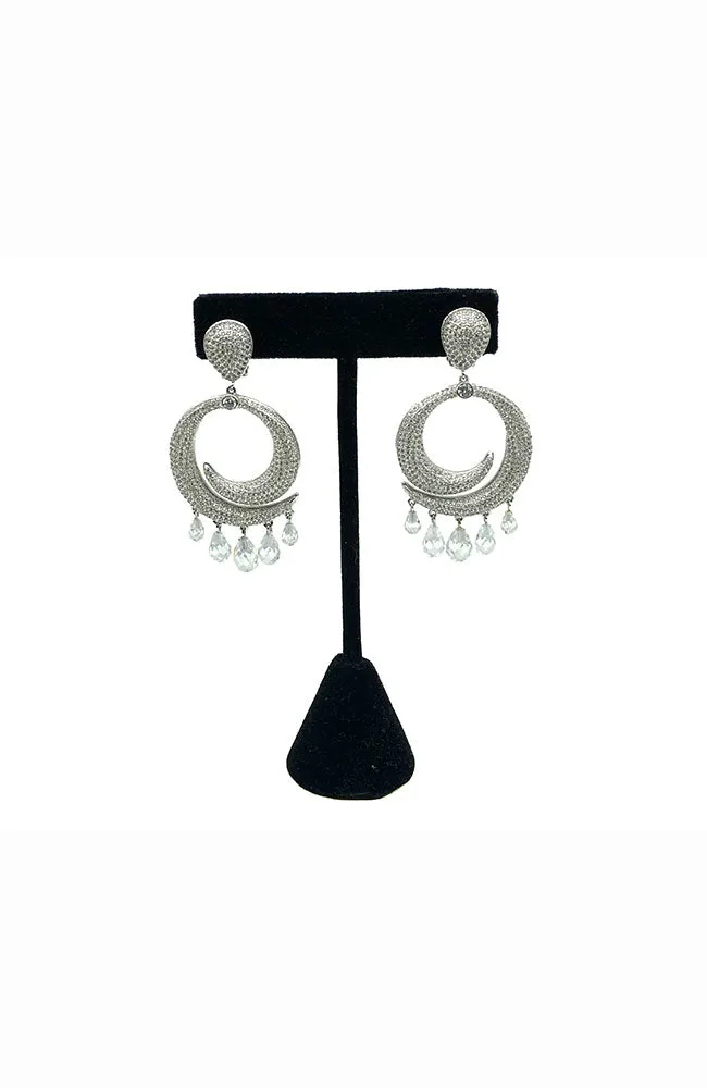Earring Pave Chandelier