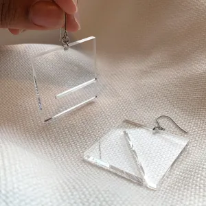 Earrings- Parallax, Clear