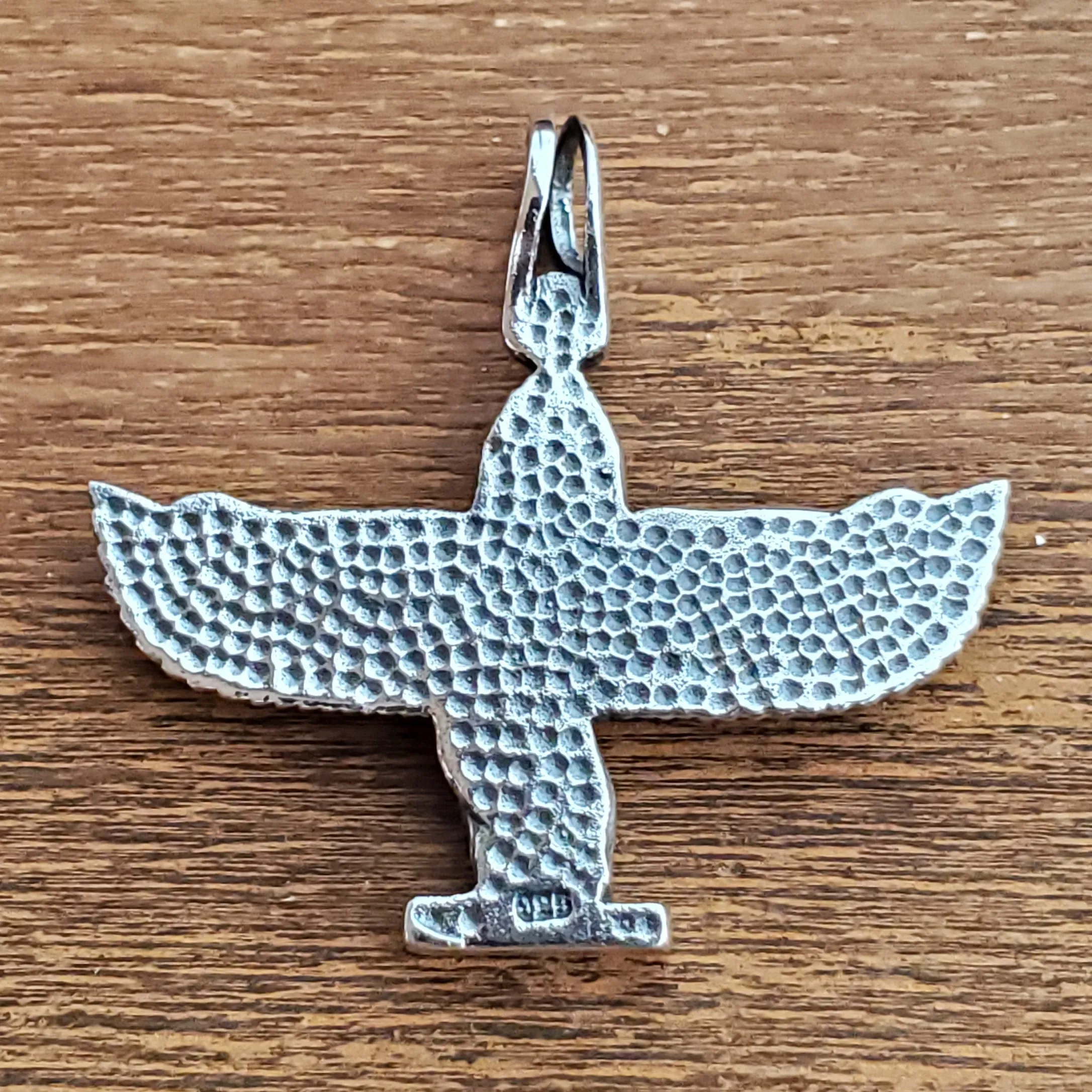 Egyptian Pharoah Amulet .925 Sterling Silver Charm Pendant