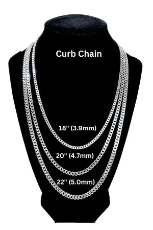 Elegant 925 Pure Silver Curb Chain (Design 21)