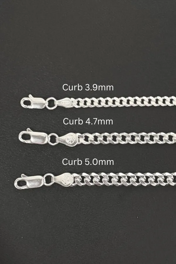 Elegant 925 Pure Silver Curb Chain (Design 21)
