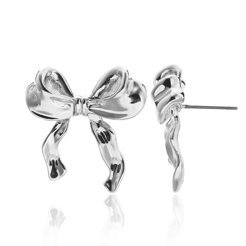 Elegant and Fashionable Bow Stud Earrings for Women