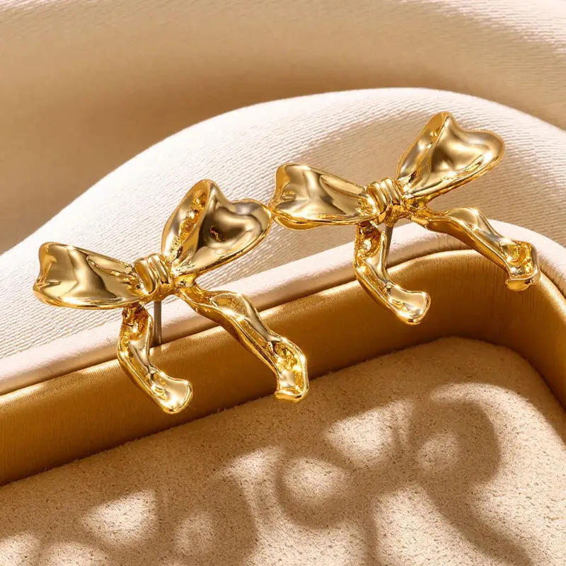 Elegant and Fashionable Bow Stud Earrings for Women