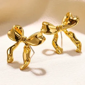 Elegant and Fashionable Bow Stud Earrings for Women