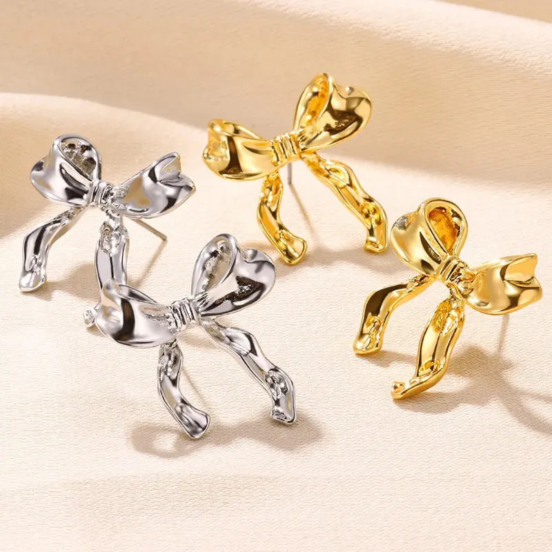 Elegant and Fashionable Bow Stud Earrings for Women