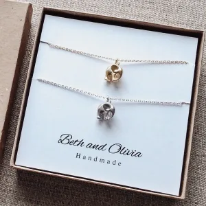 Elephant Double Charm Necklace Set