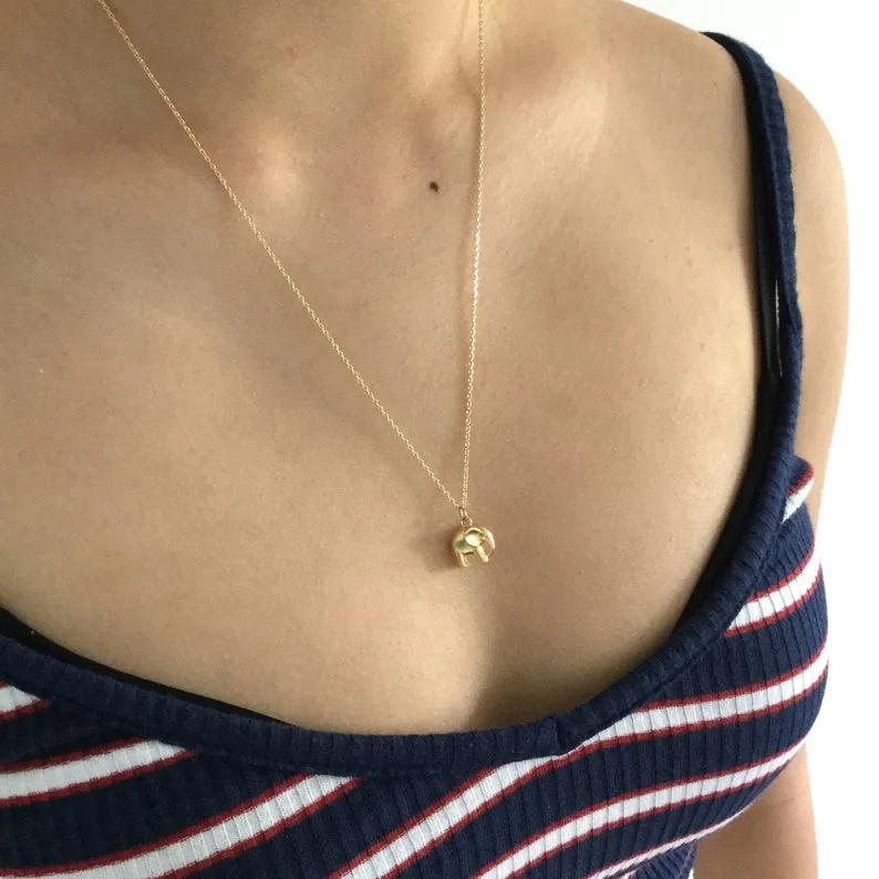 Elephant Double Charm Necklace Set
