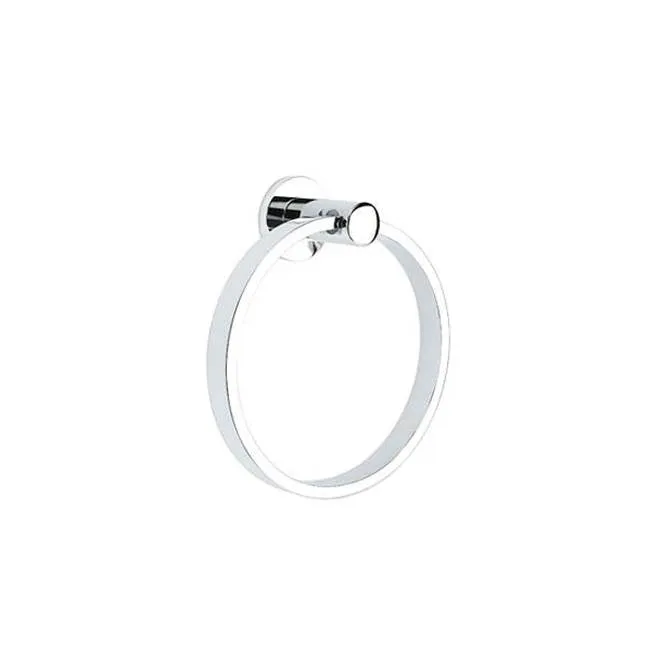 Emtek 28013 Brass Modern Towel Ring , Rectangular Rosette