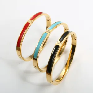 Enamel Color Bangle Women