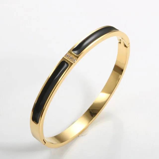 Enamel Color Bangle Women