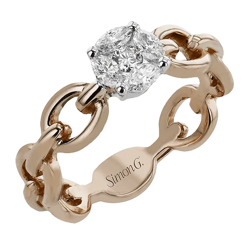 Engagement Ring in 18k Gold with Diamonds LR4812 WHITE 18K X 2T