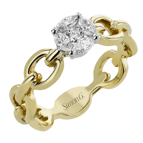 Engagement Ring in 18k Gold with Diamonds LR4812 WHITE 18K X 2T