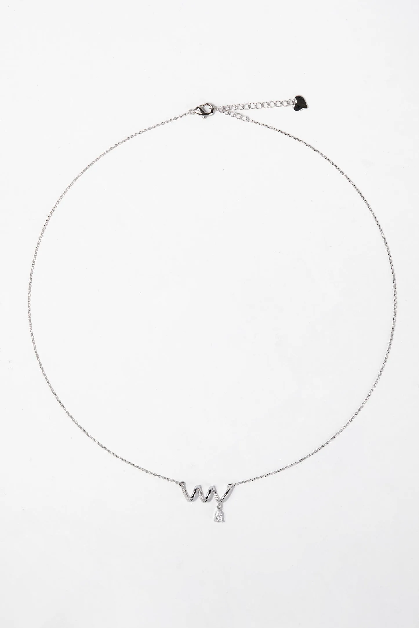 Esme Swirl CZ Dangle Necklace
