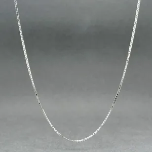 Estate 14K W Gold 0.87mm 18” Box Chain