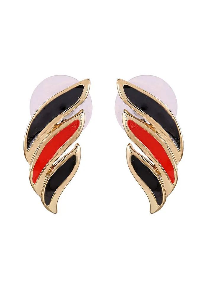 Estele Red and Black Trendy fashionable Earrings for women