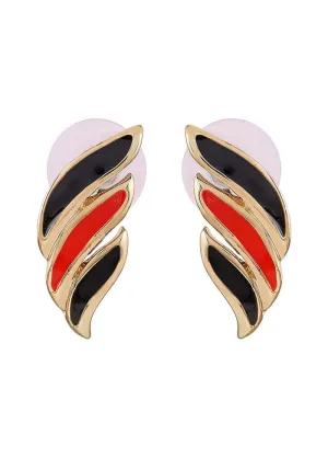 Estele Red and Black Trendy fashionable Earrings for women