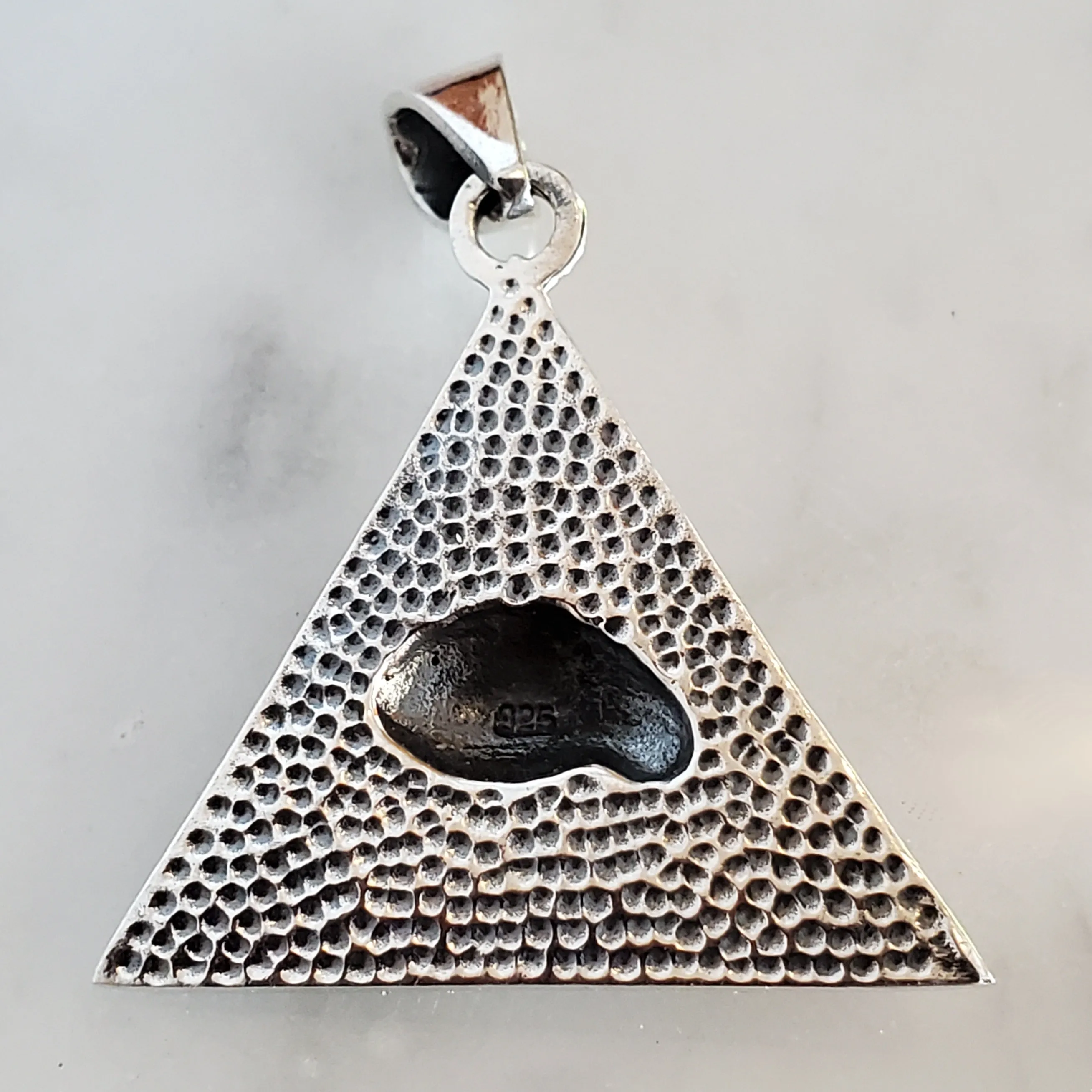 Eye of Horus Pyramid Amulet .925 Sterling Silver Charm Pendant