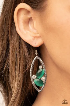 Famously Fashionable - Green Earring-Paparazzi