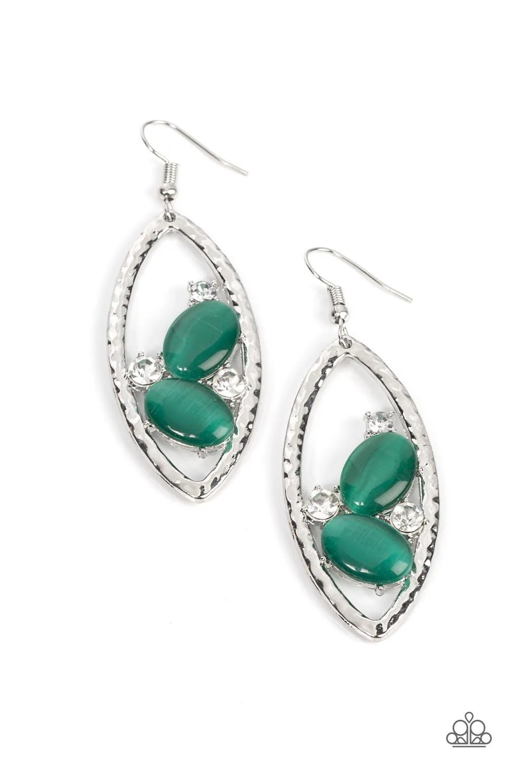 Famously Fashionable - Green Earring-Paparazzi