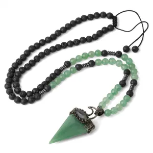 Fashion and Beautiful Ladies Natural Crystal Necklace Triangle Moon Adjustable Necklace