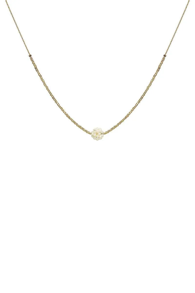 Fashion Multi Bead Ball Chain Necklace
