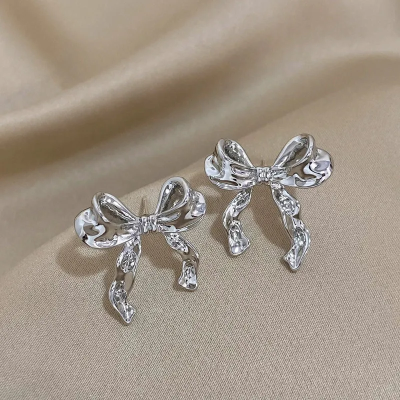 Fashionable Bow Design Long Earrings