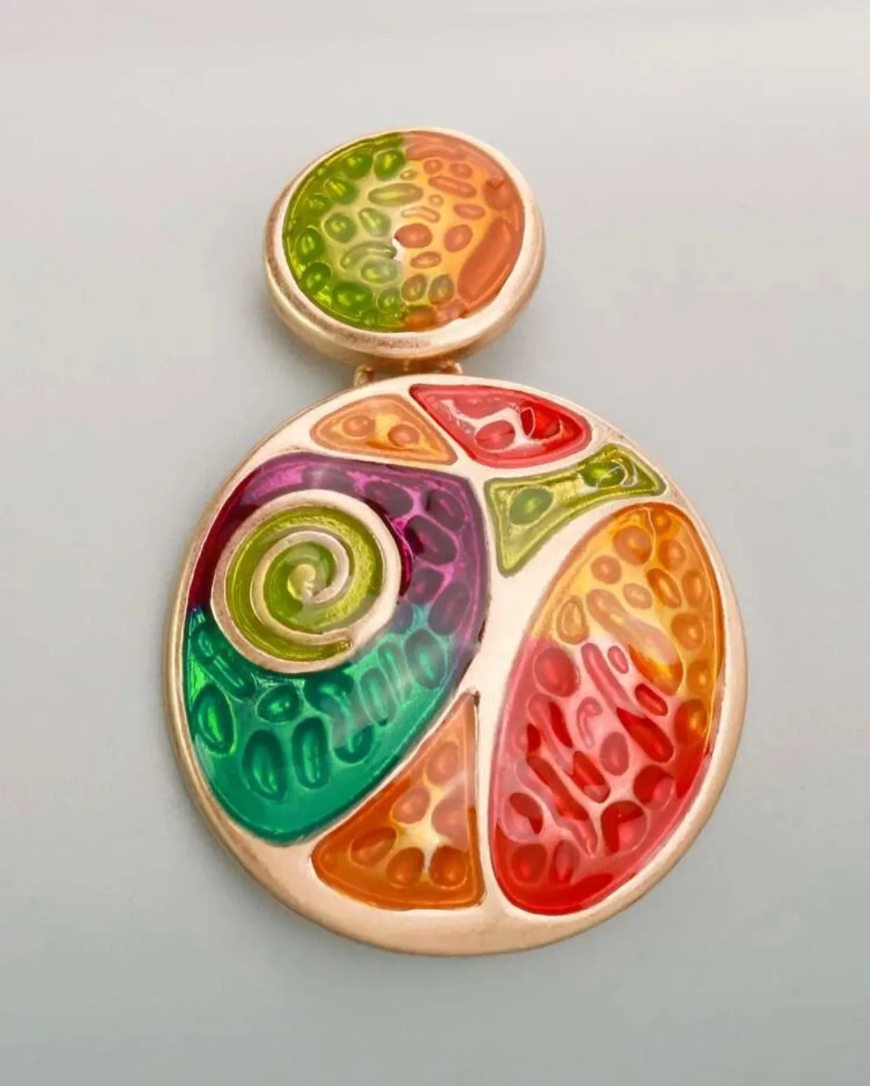 Fashionable fruit decor round drop earrings