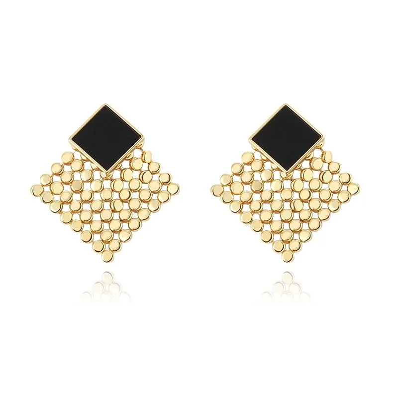 Fashionable Rhombus Decor Drop Earrings