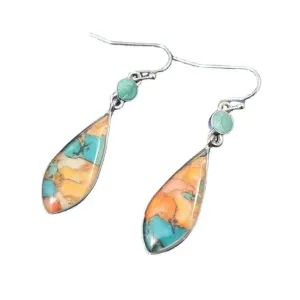 Fashionable Vintage Waterdrop Shaped Colorful Crystal Earrings