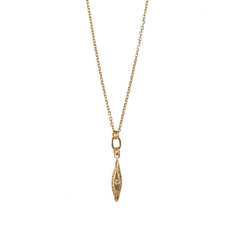 FEZA GOLD TINY PENDANT NECKLACE
