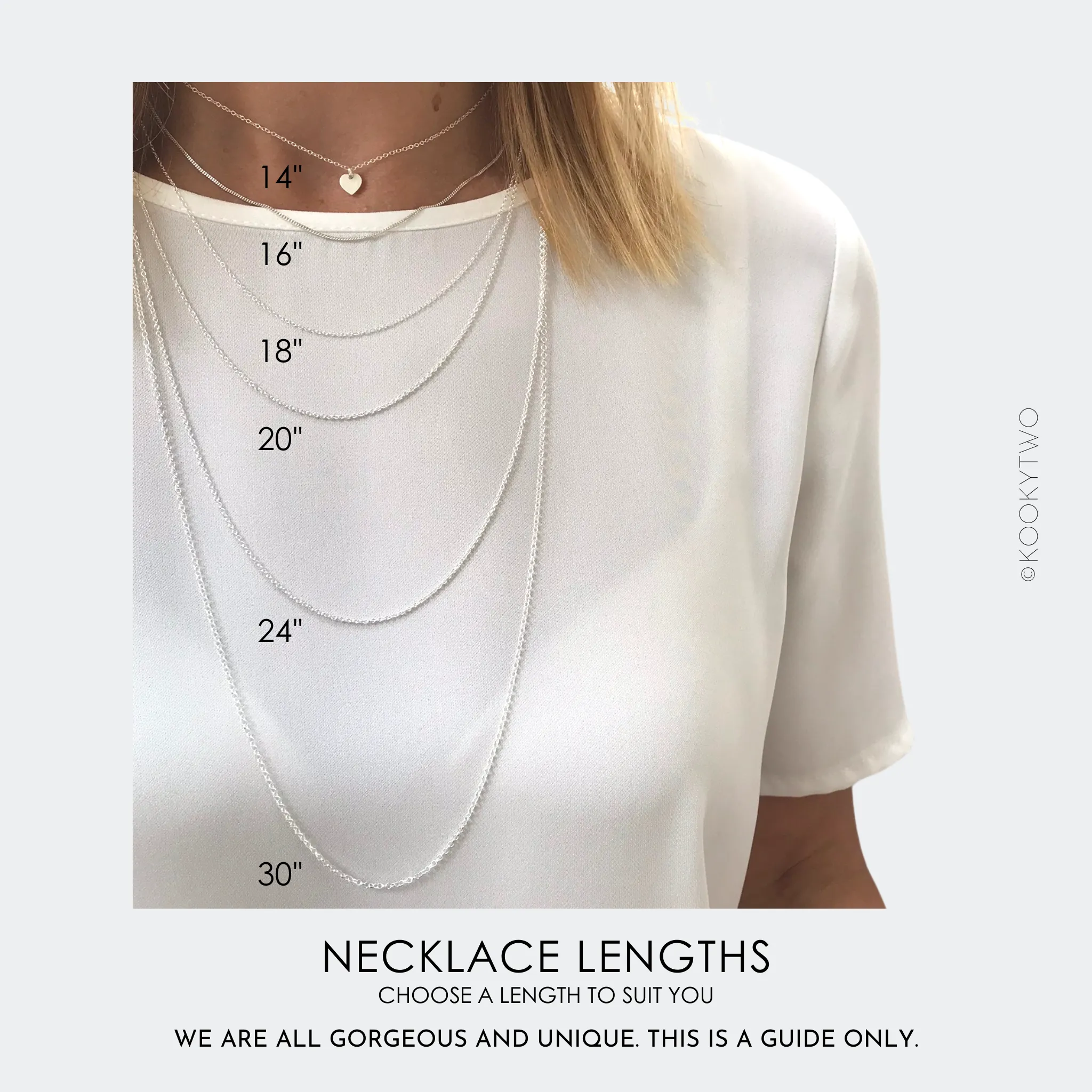 Five Silver Rings Necklace
