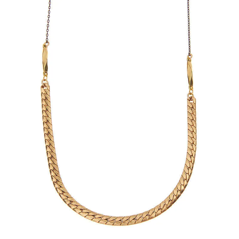 FLAT CHAIN MULTI-CHAIN NECKLACE