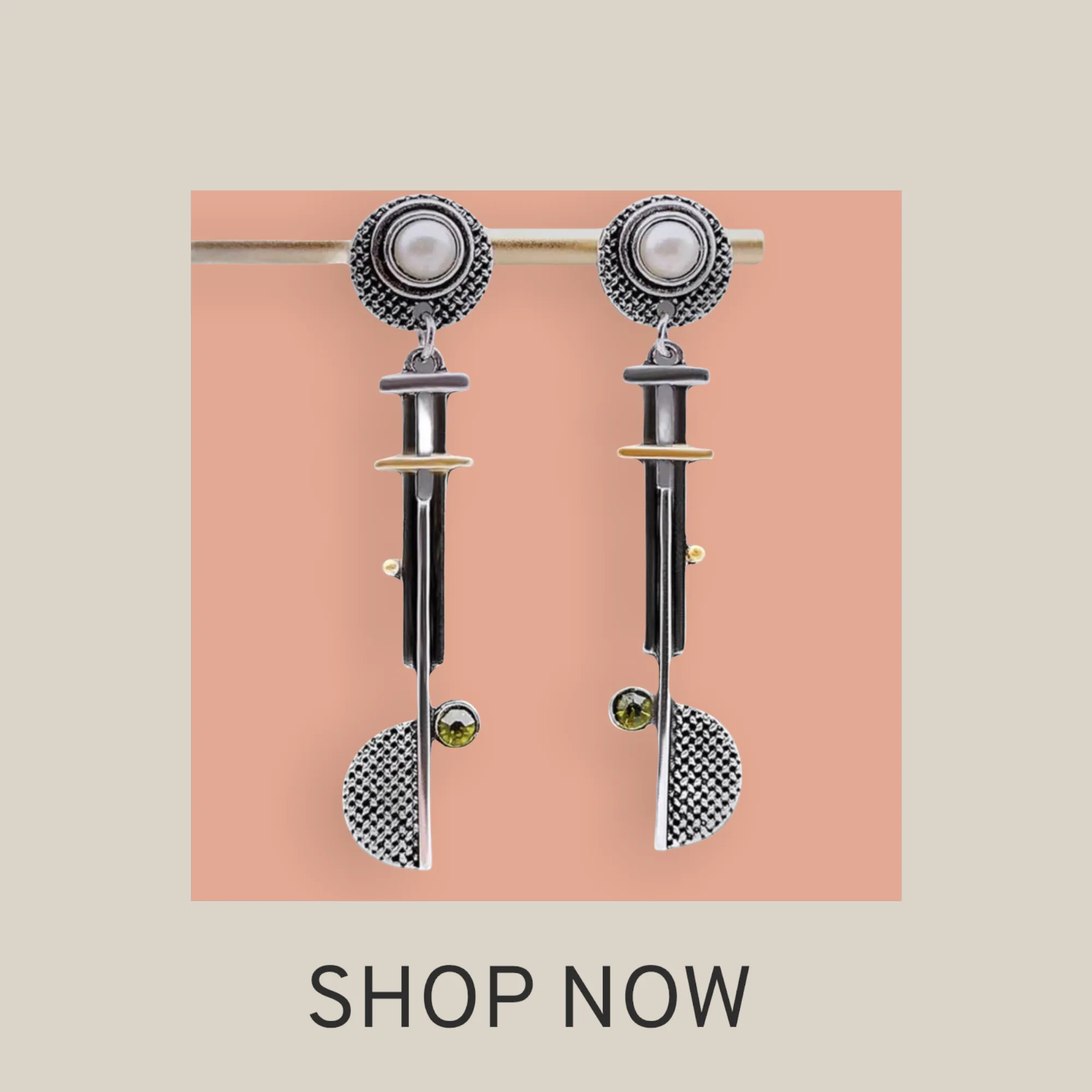 Fun, unique abstract decor drop earrings