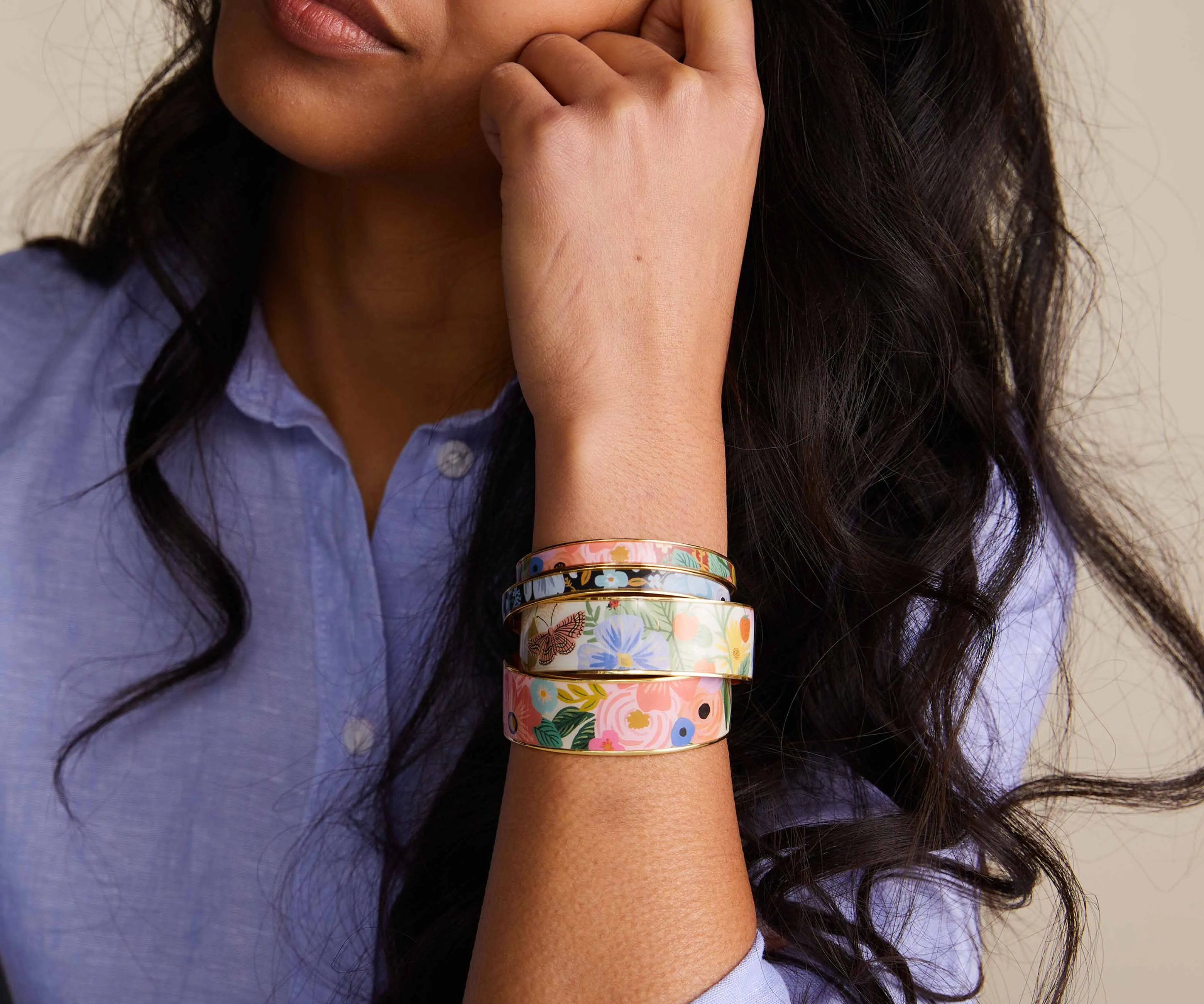 Garden Party Enamel Cuff