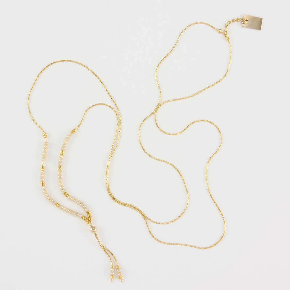 GHALIA BEADED CHAIN NECKLACE