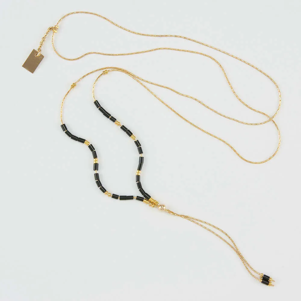 GHALIA BEADED CHAIN NECKLACE