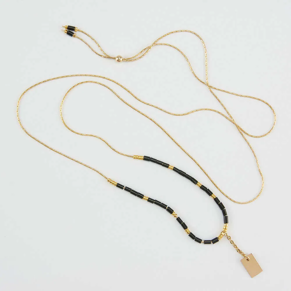 GHALIA BEADED CHAIN NECKLACE