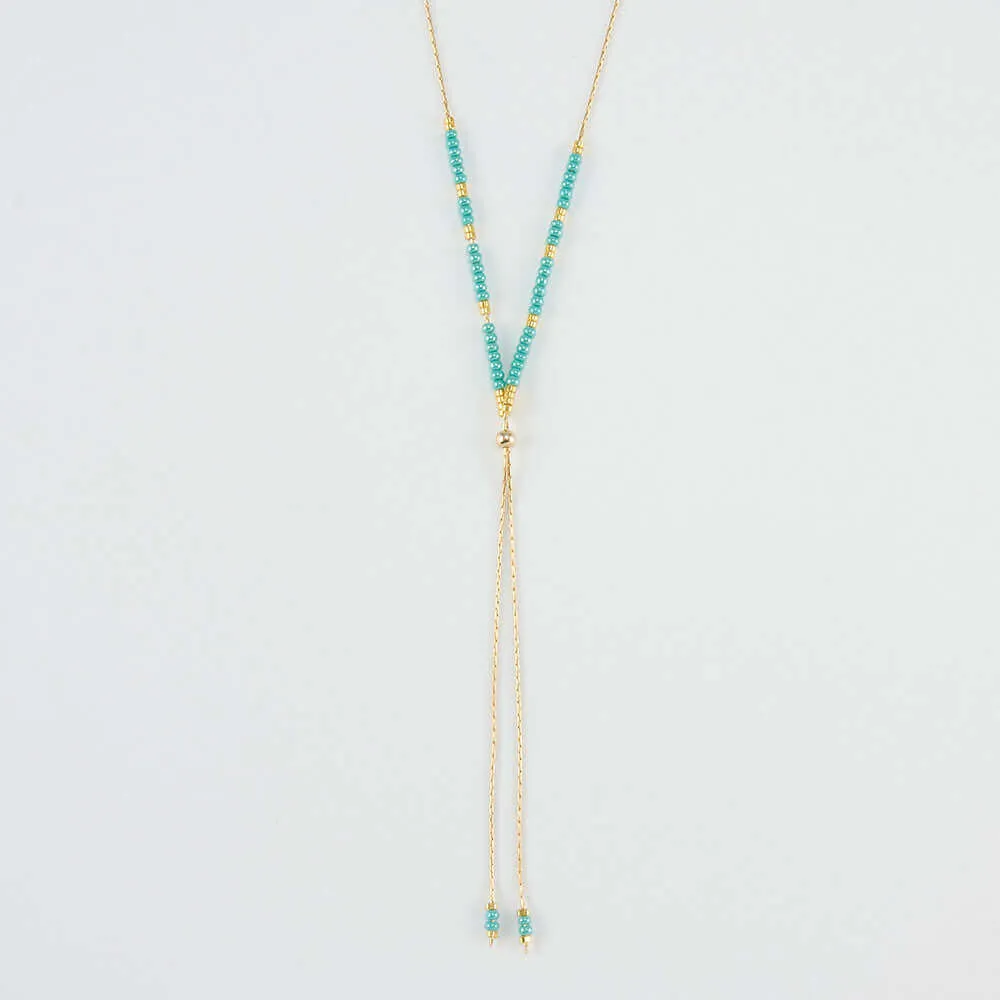 GHALIA BEADED CHAIN NECKLACE