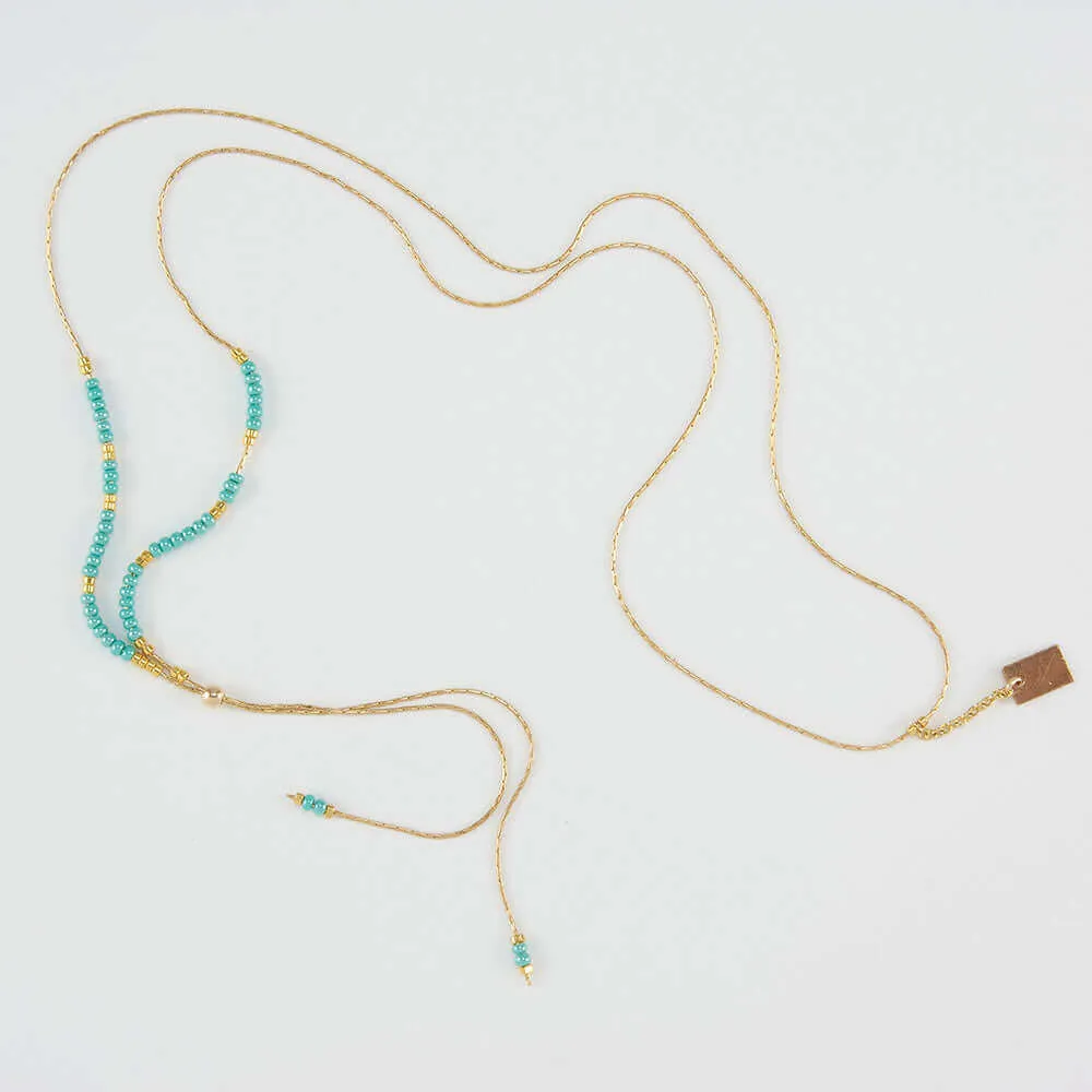 GHALIA BEADED CHAIN NECKLACE
