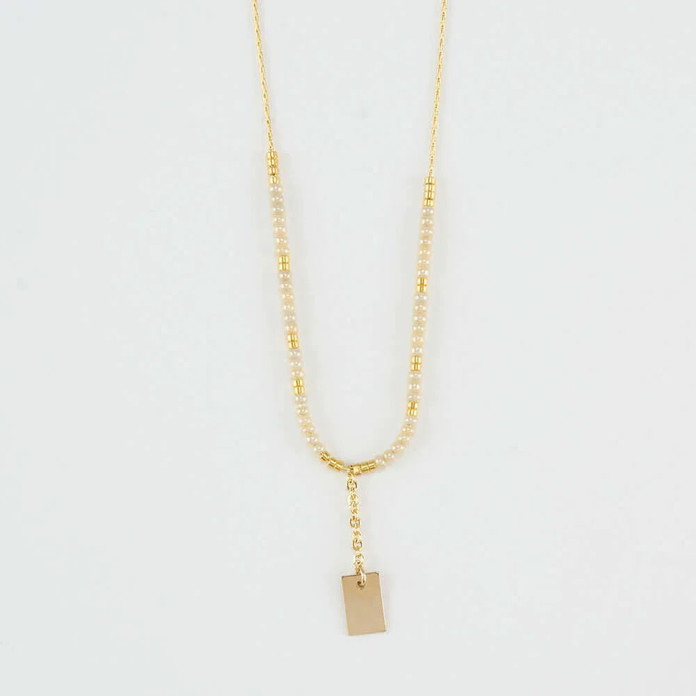 GHALIA BEADED CHAIN NECKLACE