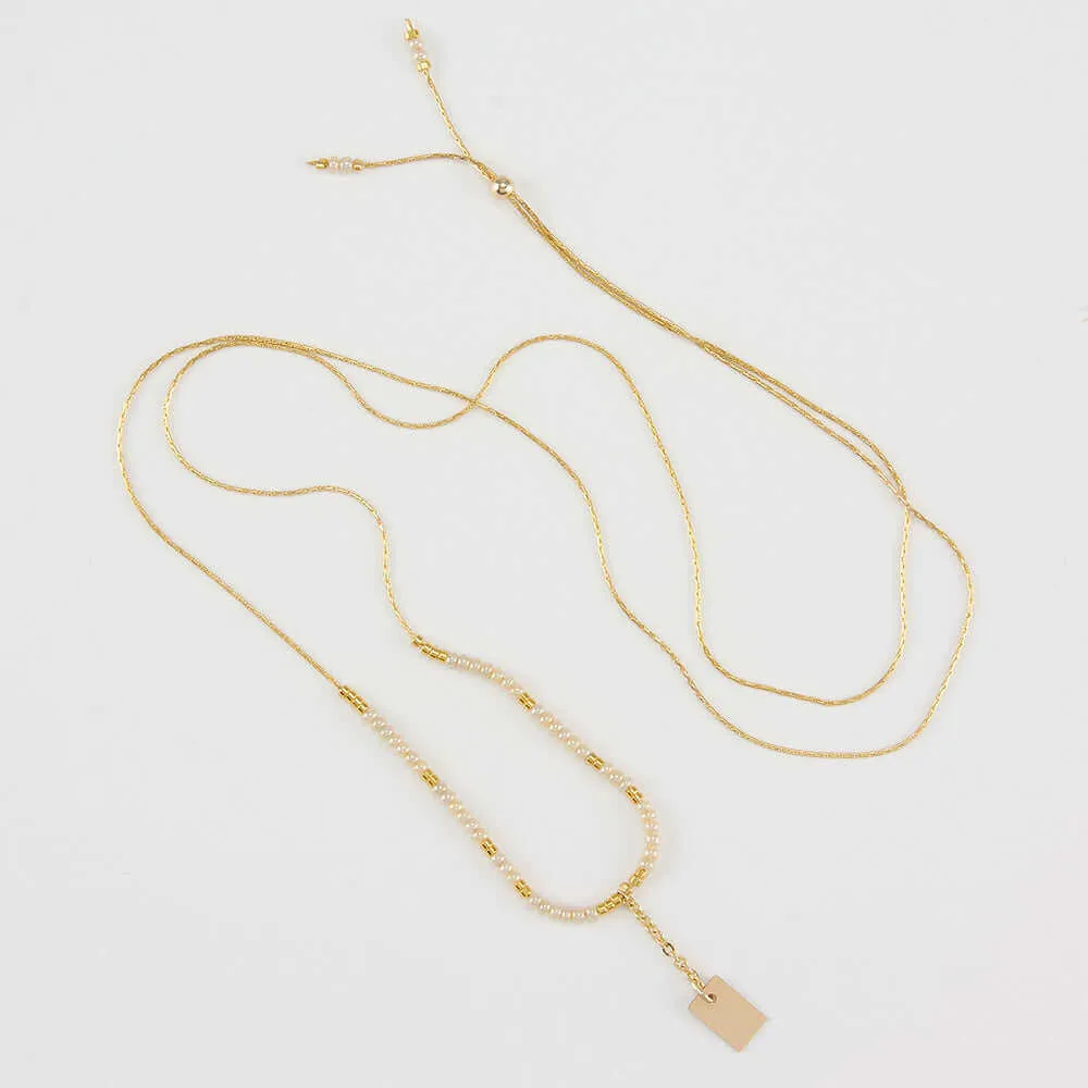 GHALIA BEADED CHAIN NECKLACE