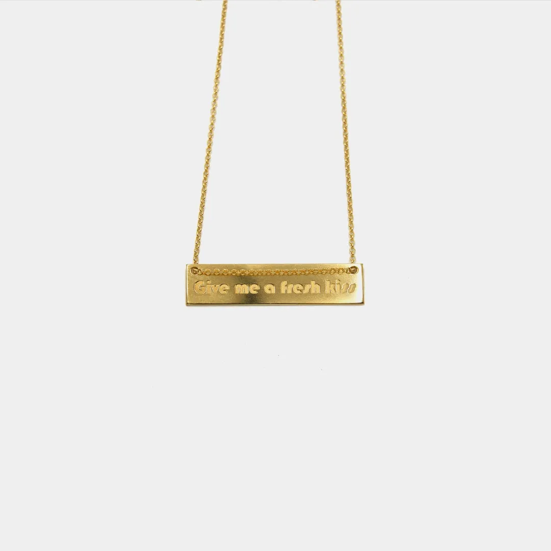Give me a fresh kiss - necklace - gold plated