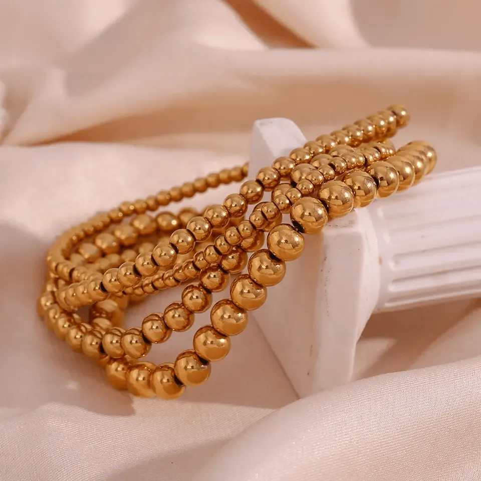 Gold & Silver Beaded Bracelets