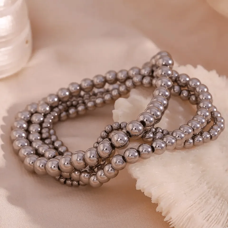 Gold & Silver Beaded Bracelets