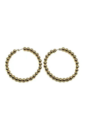 Gold Bead Hoop