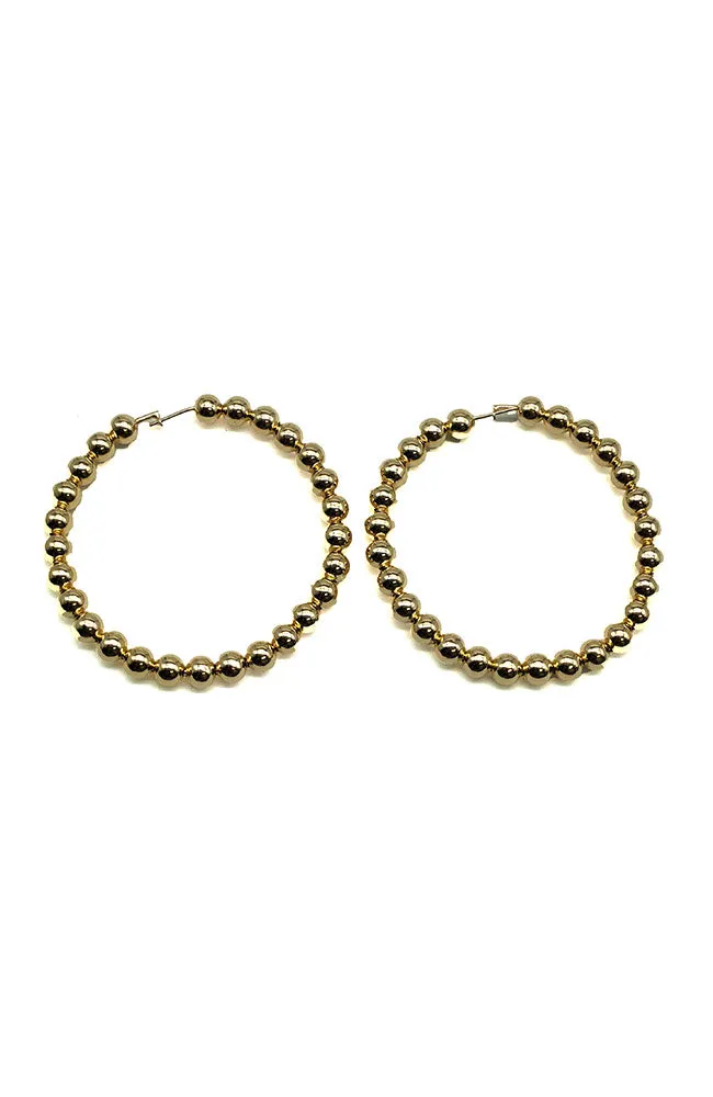 Gold Bead Hoop
